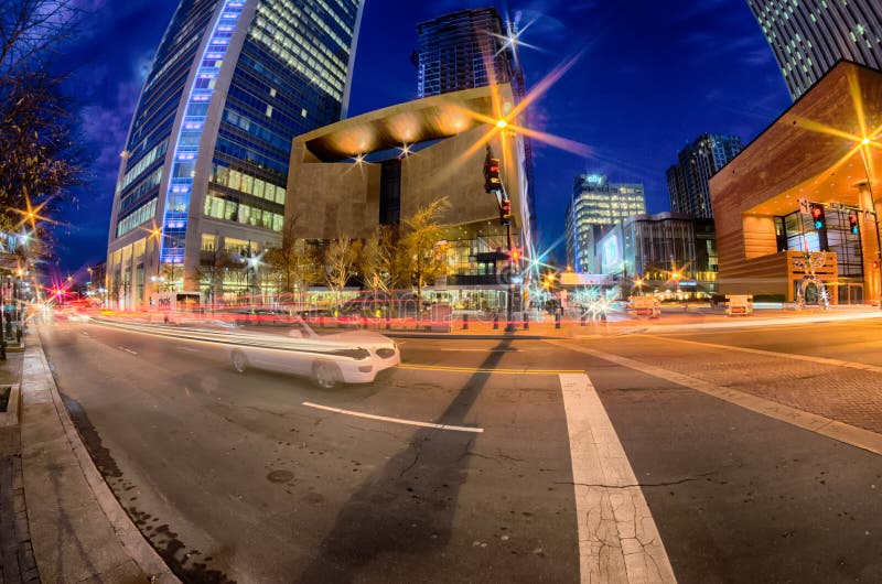 Centro De La Ciudad De Charlotte North Carolina Imagen editorial