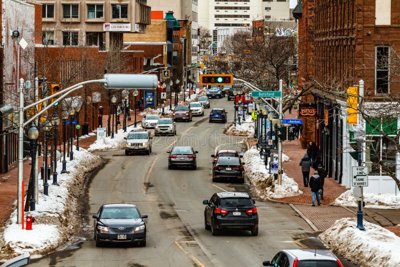 Centro De La Ciudad De Moncton, Nuevo Brunswick Foto editorial Imagen