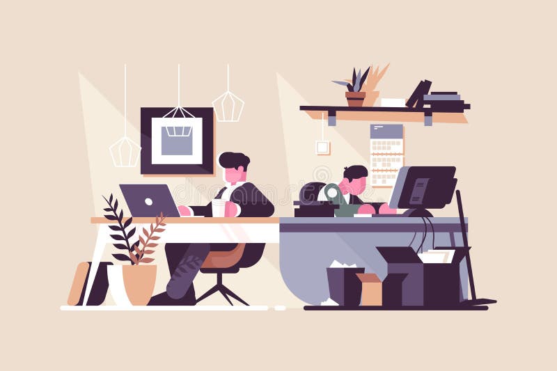 Centro detrabalho do escritório criativo ilustração royalty free Centro detrabalho do escritório criativo ilustração royalty free