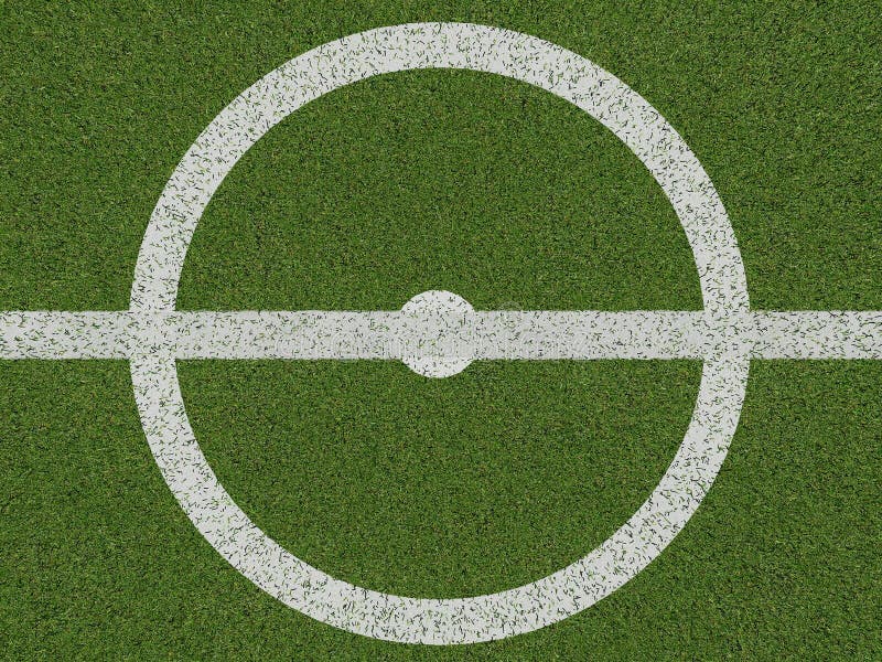 Centro di soccerfield o del campo di football americano sulla vista superiore royalty illustrazione gratis Centro di soccerfield o del campo di football americano sulla vista superiore royalty illustrazione gratis