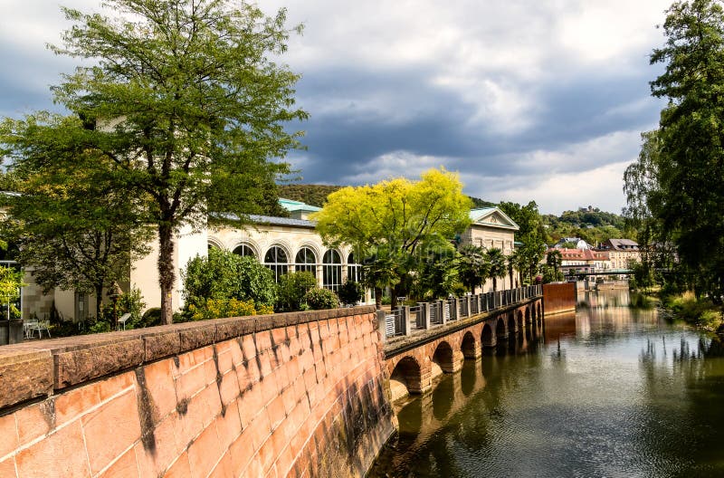 Centro turístico de salud famoso mún Kissingen en Baviera, Alemania fotografía de archivo libre de regalías Centro turístico de salud famoso mún Kissingen en Baviera, Alemania fotografía de archivo libre de regalías