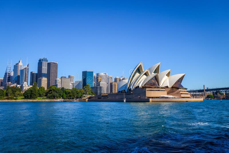 Centro urbano di Sydney e teatro dell'opera, Australia immagini stock Centro urbano di Sydney e teatro dell'opera, Australia immagini stock