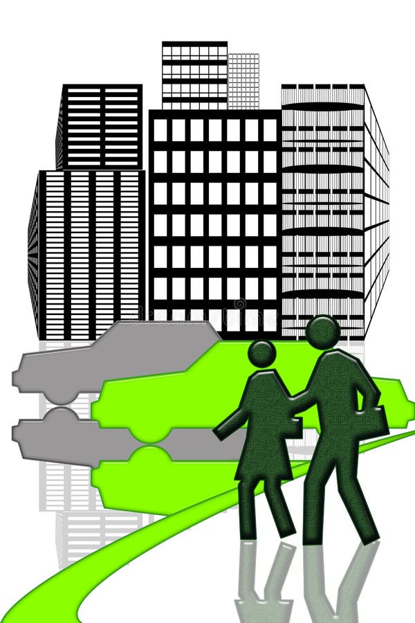 Centro urbano urbano royalty illustrazione gratis Centro urbano urbano royalty illustrazione gratis
