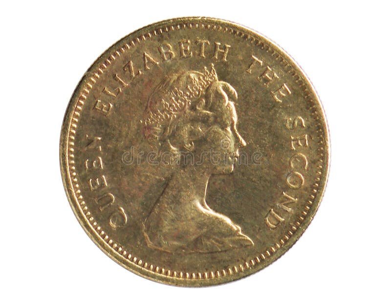 50 Cents prägen, 1953~1992 - Elizabeth II-serie, Bank von Hong Kong stockfoto 50 Cents prägen, 1953~1992 - Elizabeth II-serie, Bank von Hong Kong stockfoto