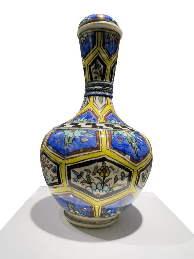 Century Old and Very Valuable Patterned Ceramic Vase Stock Image