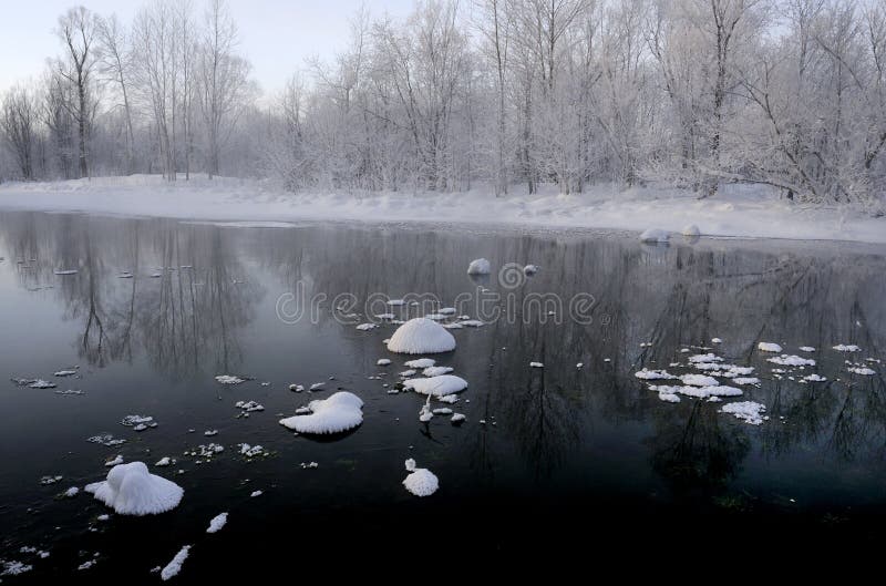 Paisagens de inverno fotos de stock