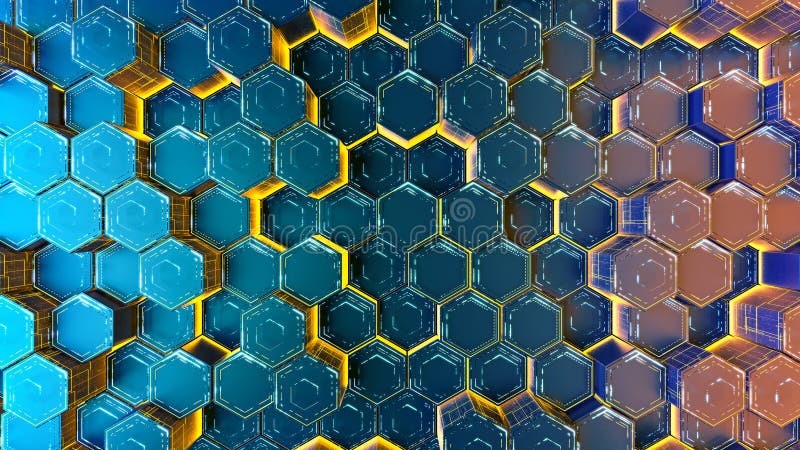 Fundo moderno abstrato hexagonal ilustração do vetor