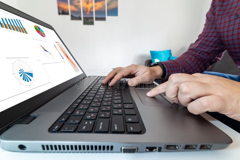 CEO Looking at BI Charts on a Laptop - Home Office Concept Stock Image -  Image of charts, room: 178308389