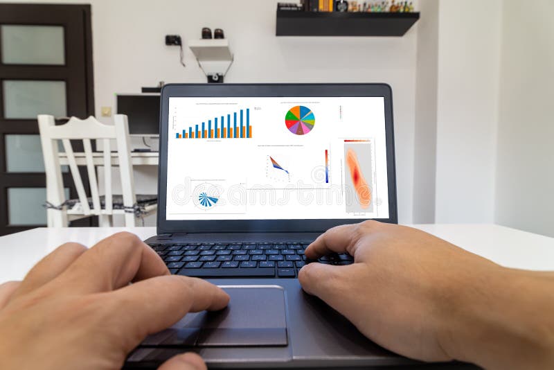 CEO Looking at BI Charts on a Laptop - Home Office Concept Stock Image -  Image of style, business: 178308737