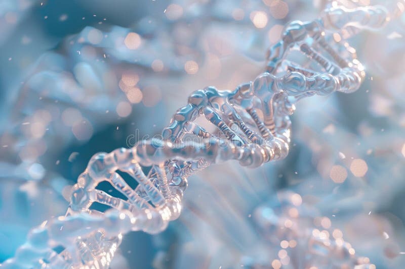 Cepa dna. ácido desoxirribonucleico. cierre de dna macromolécula. generador de ai imagen de archivo libre de regalías