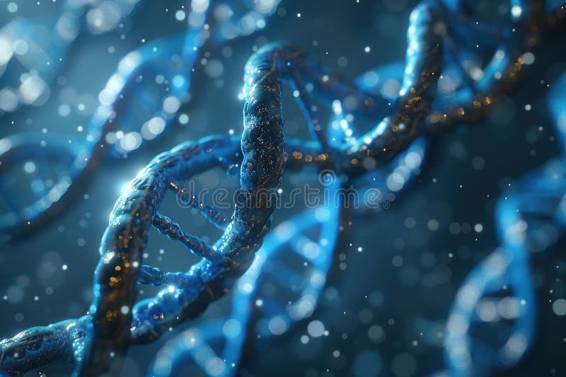 Cepa dna. ácido desoxirribonucleico. cierre de dna macromolécula. generador de ai foto de archivo libre de regalías