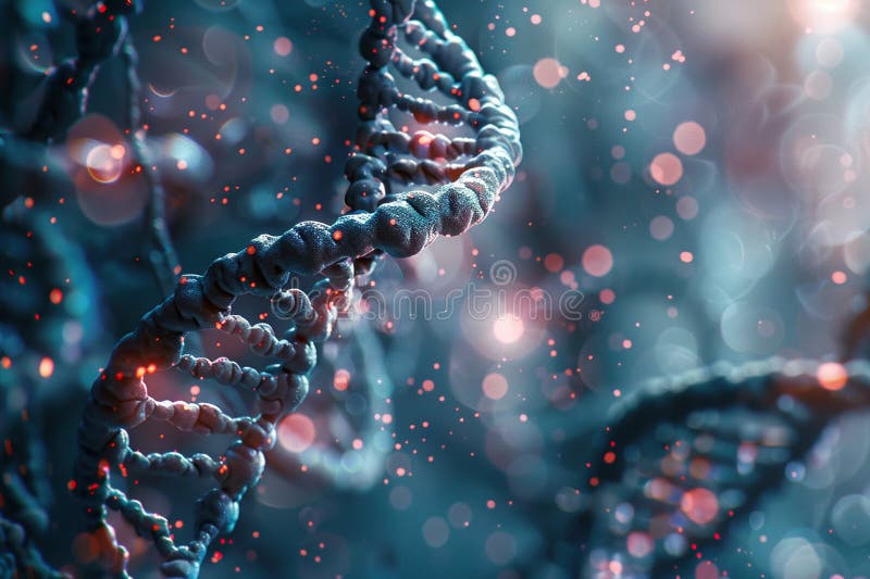 Cepa dna. ácido desoxirribonucleico. cierre de dna macromolécula. generador de ai fotografía de archivo libre de regalías