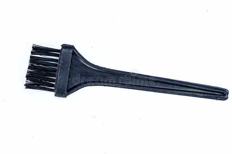 Cepillo de la coloración del cabello aislado en blanco imágenes de archivo libres de regalías Cepillo de la coloración del cabello aislado en blanco imágenes de archivo libres de regalías