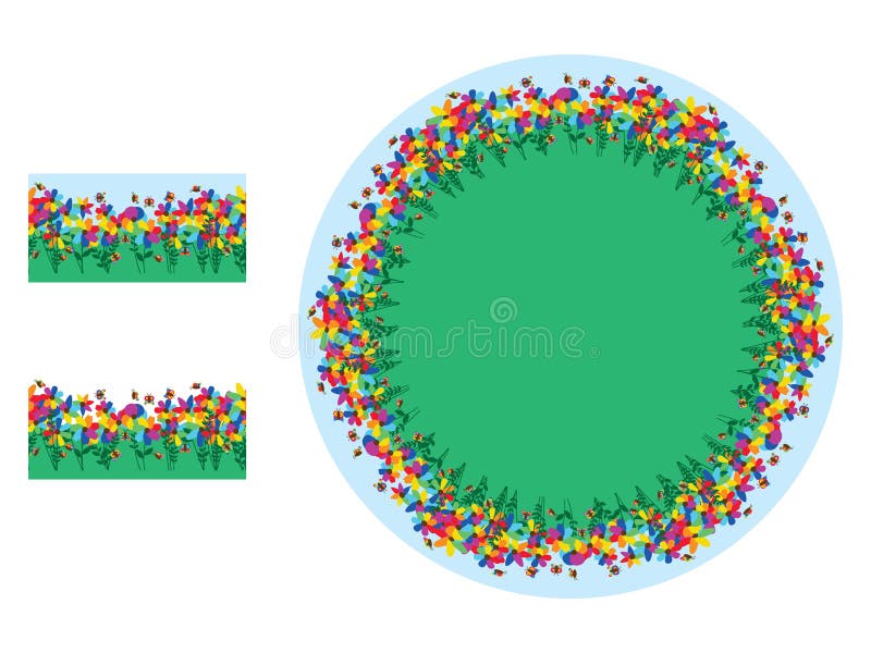 Cepillo del modelo del jardín de la mariposa de la flor del arco iris libre illustration Cepillo del modelo del jardín de la mariposa de la flor del arco iris libre illustration