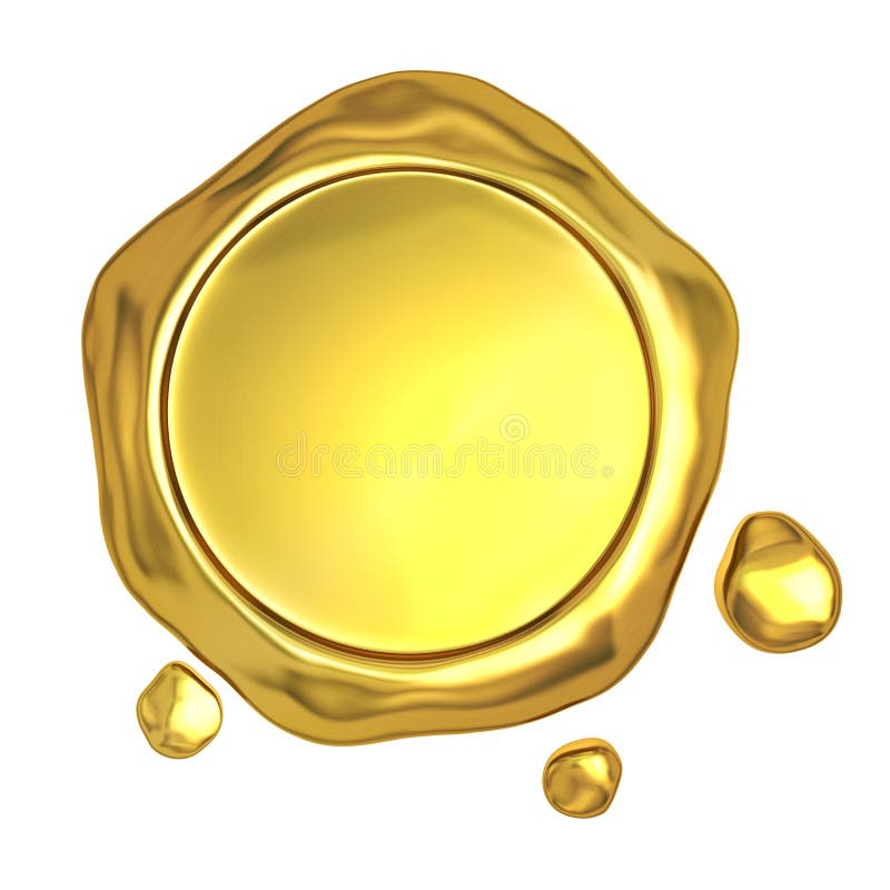 Cera do selo dourado ilustração do vetor Cera do selo dourado ilustração do vetor