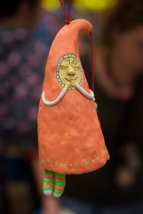 Ceramic bell girl stock photo. Image of beads, furnace 88141606