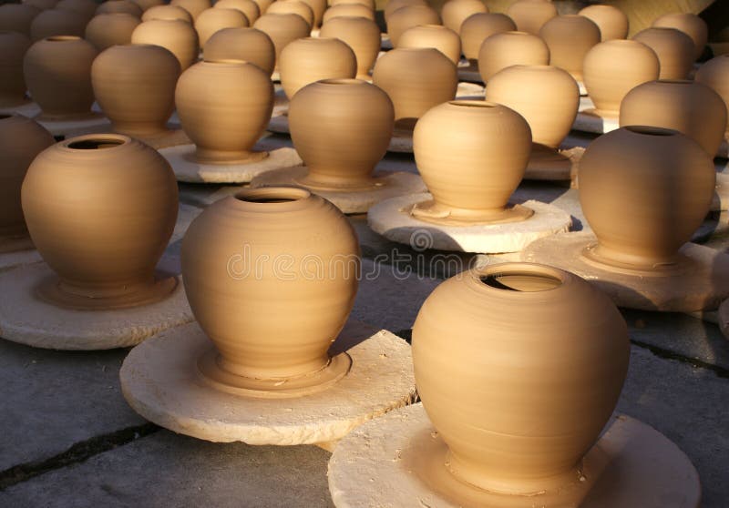 Ceramic blanks stock image. Image of yellow, type, completed 7703787