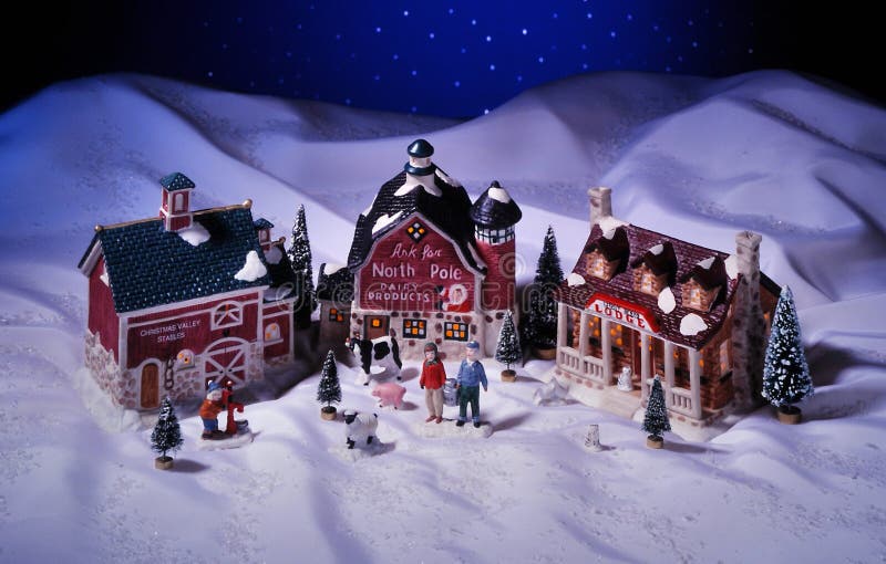 Ceramic Christmas Houses Set Stock Image Image of ornament, candle