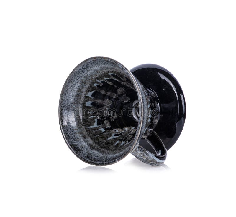 Ceramic Coffee Filter Mug Isolated on White Stock Photo Image of drip