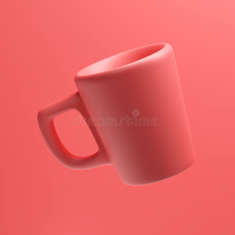 Download White Coffee Cup Mockup On Colored Background. Stock Vector - Illustration of color, clear ...