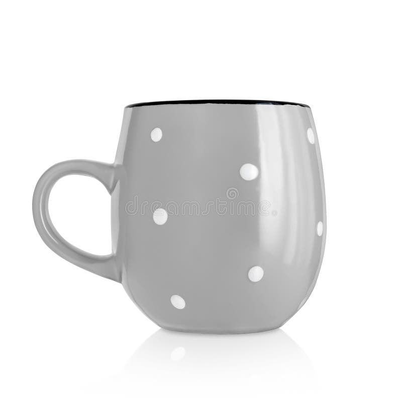 Ceramic Cup. Ceramic Mug with Pattern Isolated on White Background. Cup