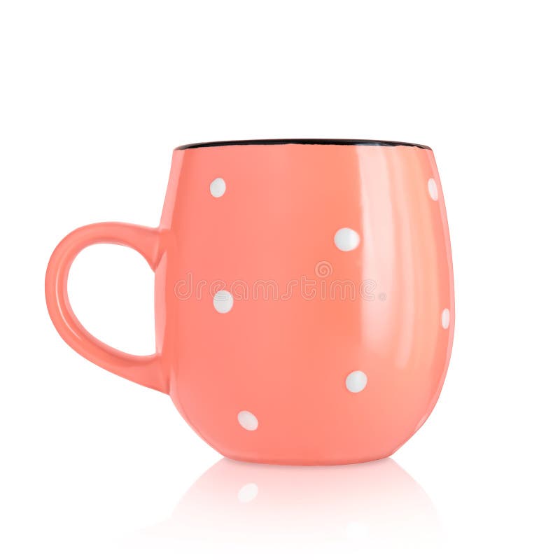 Ceramic Cup. Ceramic Mug with Pattern Isolated on White Background. Cup
