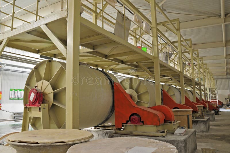 Ceramic factory equipment stock photo