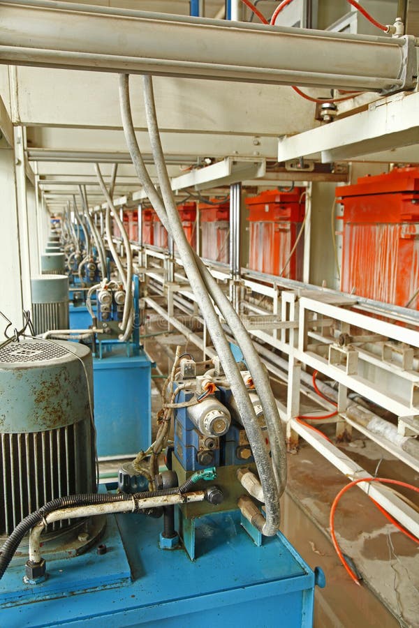 Ceramic factory equipment vector illustration