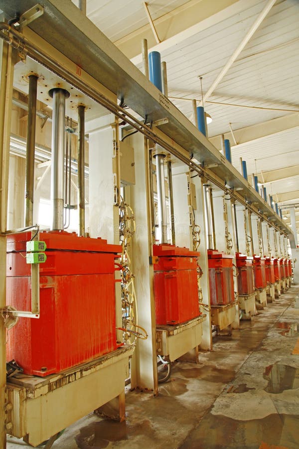 Ceramic factory equipment royalty free illustration