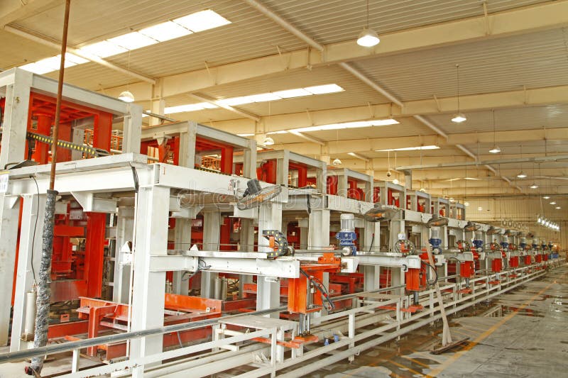 Ceramic factory equipment stock illustration