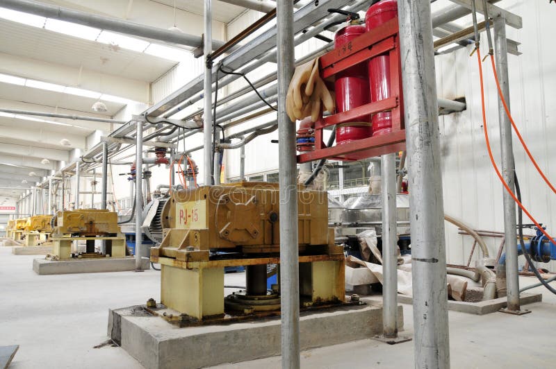 Ceramic factory equipment royalty free stock photo