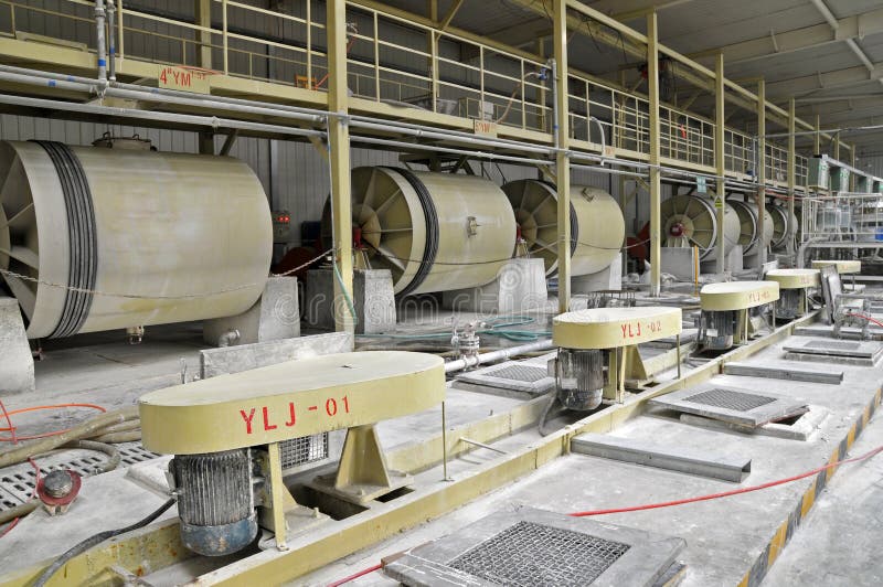 Ceramic factory equipment stock photos