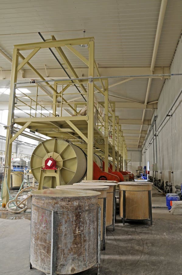 Ceramic factory equipment royalty free stock photos