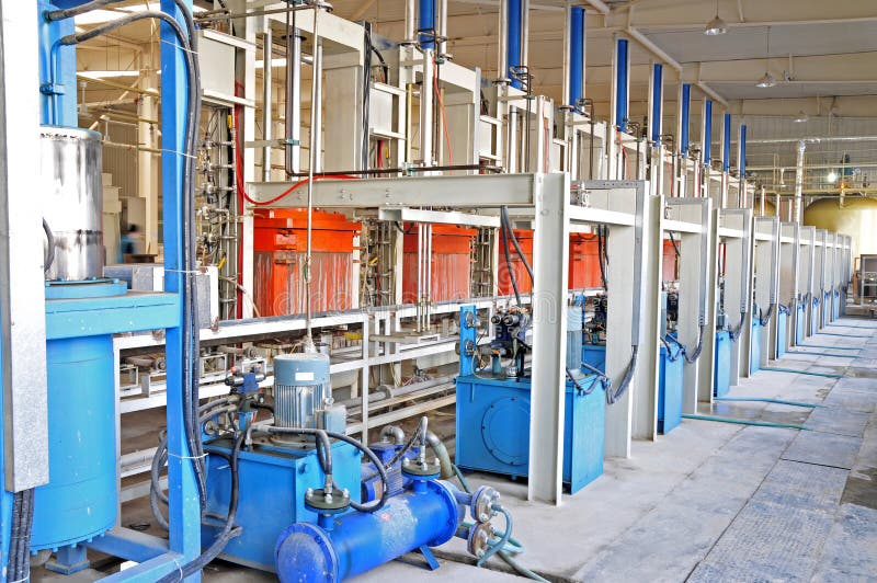 Ceramic factory equipment stock photos