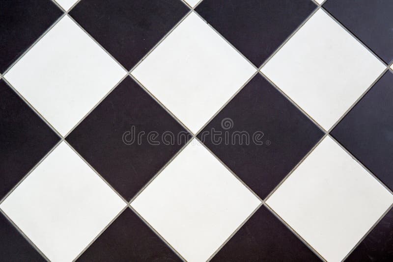 Ceramic floor tile black and white