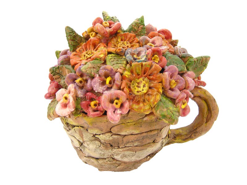 Ceramic Flowers stock photo. Image of leaf, decoration 12123784