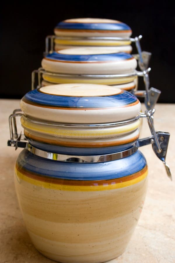 Ceramic food jars stock photo. Image of christmas, colorful 447634