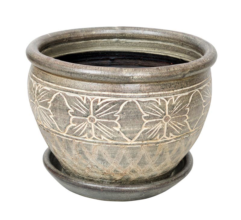 Ceramic garden pot stock photo. Image of botany, geranium 35934900