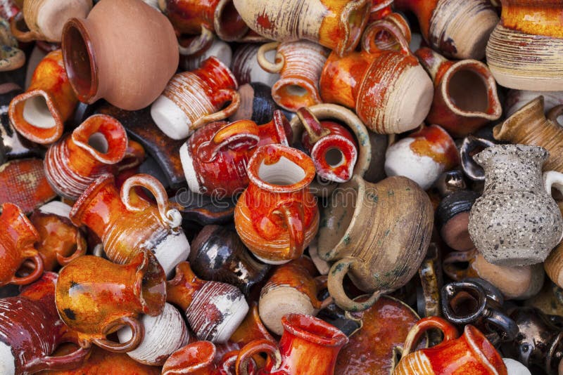 Ceramic jars stock photo. Image of making, work, vessel 87893164