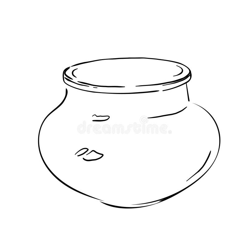 Hand Drawing Of A Cooking Pot In Doodle Or Sketch Style, Vector  Illustration Royalty Free SVG, Cliparts, Vectors, and Stock Illustration.  Image 43682469.
