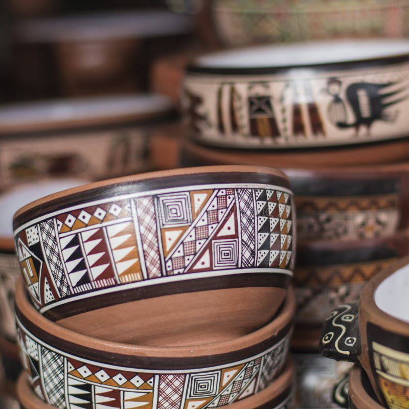 Ceramic in Local Market in Peru, South America. Stock Image Image of