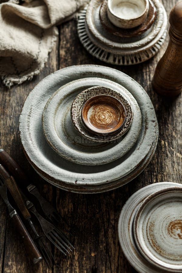 Ceramic Plates of Different Sizes Stock Photo Image of dish, empty 189493918