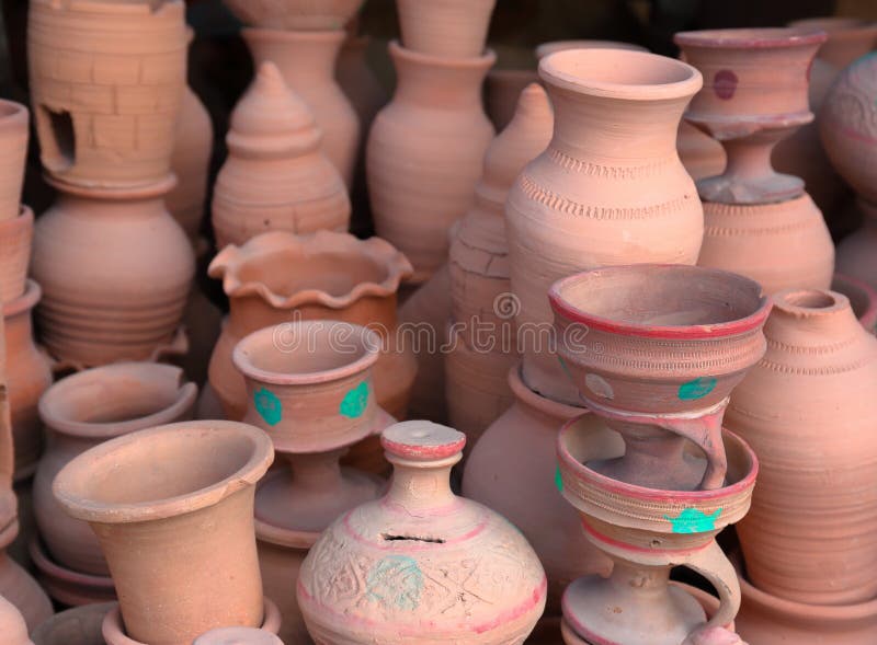 Ceramic pots stock image. Image of clay, color, islamic 124509663