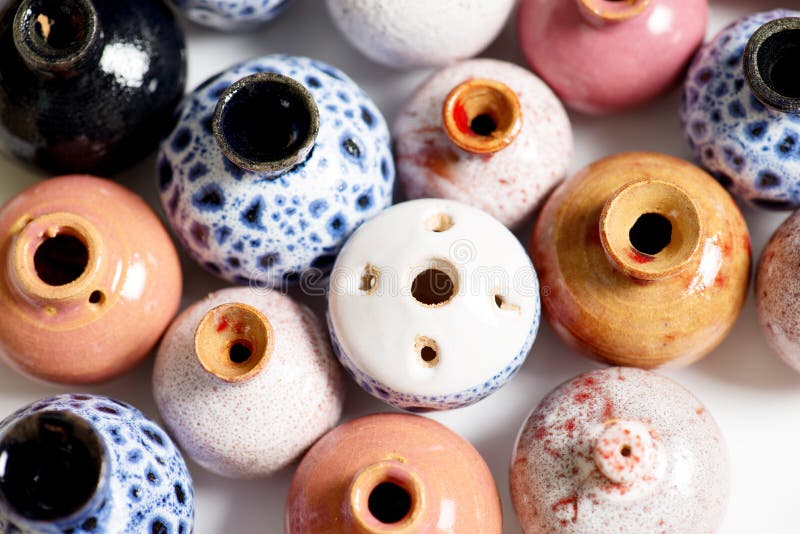 Ceramic pots in glaze stock photo. Image of vessel, texture 47633504