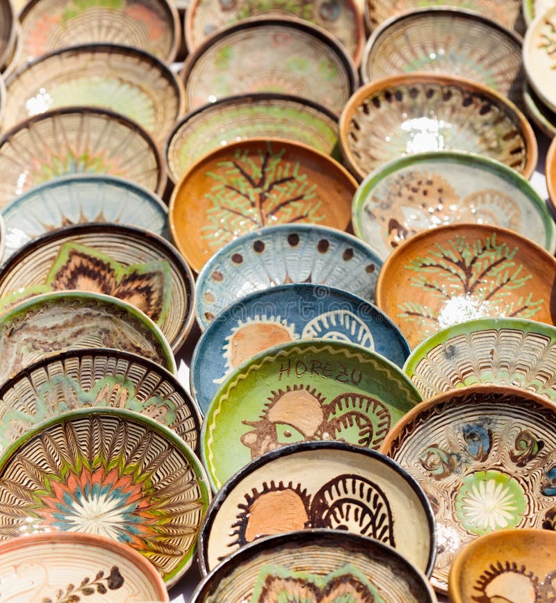 Ceramic Pottery at Horezu, Romania Stock Image Image of homemade