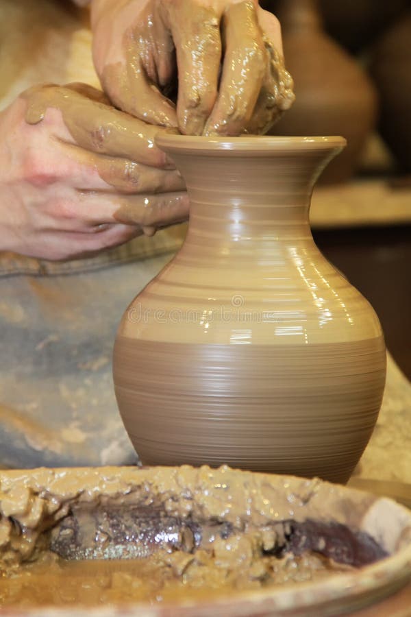 Ceramic Pottery Making Proccess. Stock Photo Image of craftsman