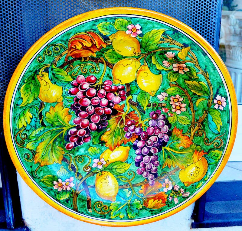 Ceramic Serving Platter Capri Editorial Stock Image Image of serving