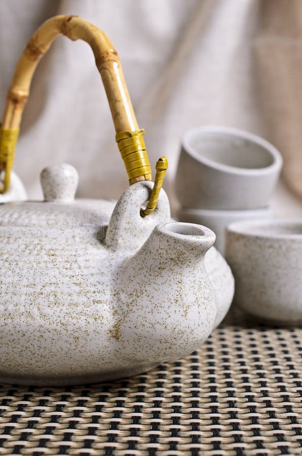 Ceramic Set for Tea Ceremony Stock Image Image of health, ceramic 50461475