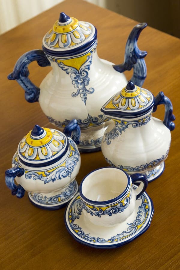 Ceramic tea set stock image. Image of ceramic, glazed 18384919