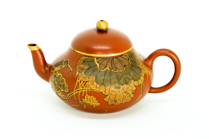 Ceramic Teapot Isolated on White Background Stock Image Image of